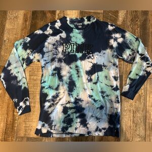 PINK Victoria's Secret Blue Tie-Dye Shirt - Size Medium